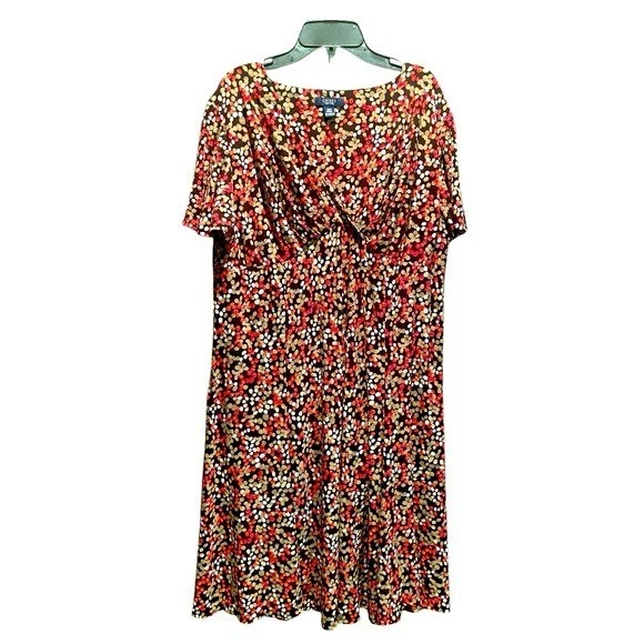 Vestido de lunares coloridos Chaps talla 16 W Foto 2 de 4