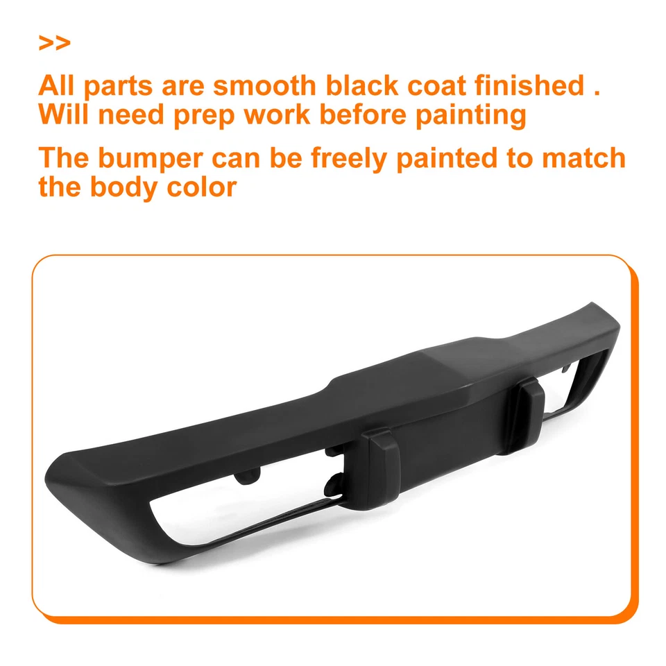 Primer parachoques delantero negro fibra de vidrio para Chevrolet Corvette 1975-1979 Foto 4 de 4