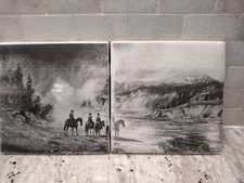 Ceramic Tile Yellowstone Orig Private Collector N limited Edition 4.25 Inches