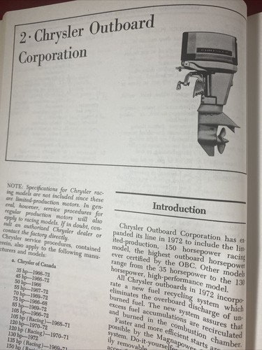 Chilton’s Repair & Tune Up Guide for Outboard Motors 30 HP and Over 1966-1972 - Picture 9 of 10