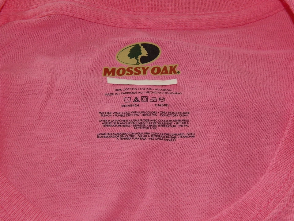 Camiseta Para Mujer Roble Mossy Talla Pequeña o Mediana Rosa Camuflaje NUEVA Caza Foto 4 de 4