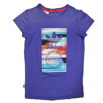 Adidas Originals Junior Trefoil Logo Short tee Children Girls Purple