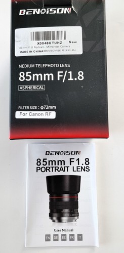 85mm F1.8 - F2.2 Portrait Medium Telephoto Mirrorless Lens for Canon RF New - OB