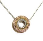 New 925 multi color plated .15ct VS1 G diamond pendant necklace 3.1g 18 — photo 2