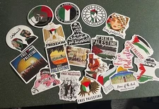 A Variety of Free Palestine Save Gaza Dome of The Rock Stickers Unused.