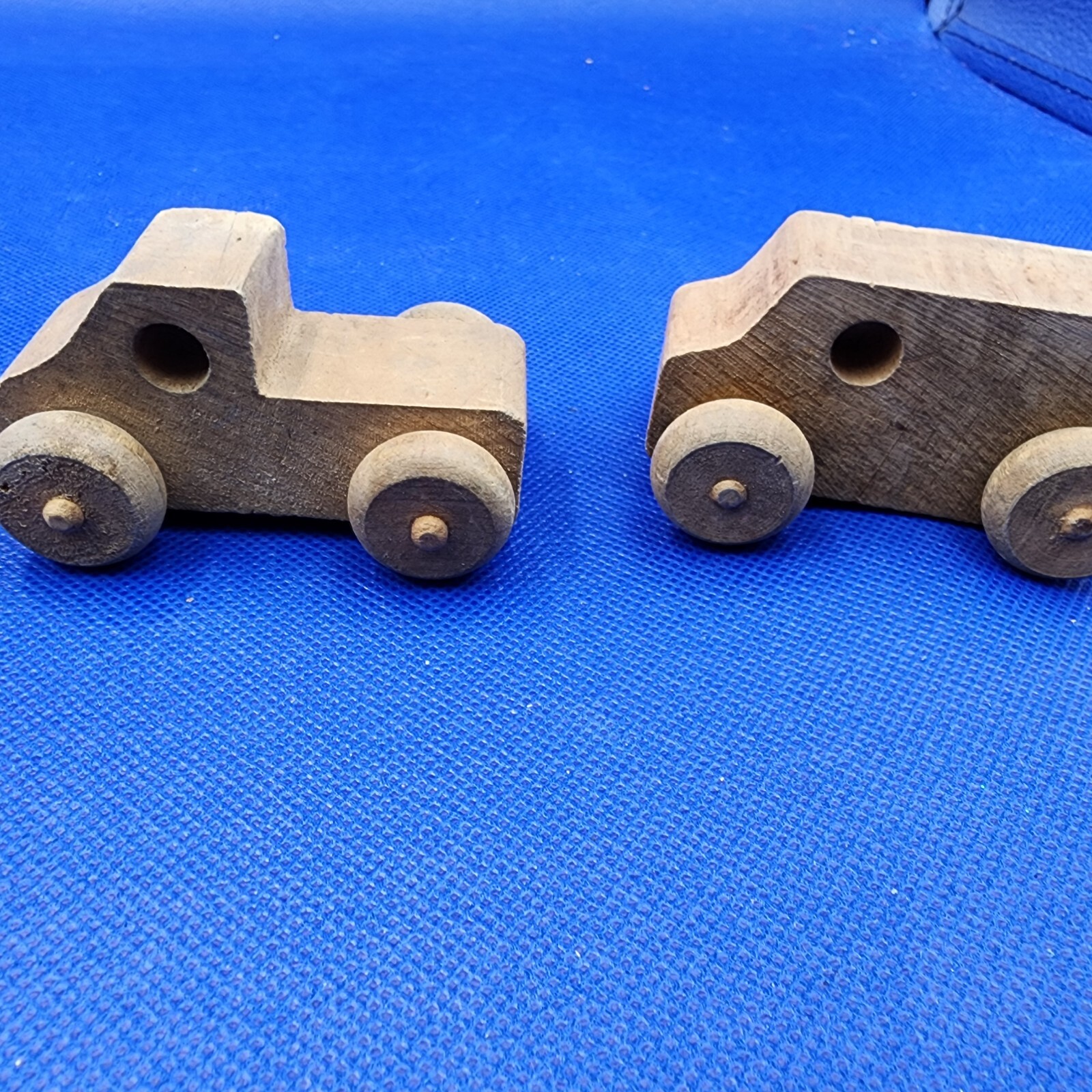 VINTAGE Wooden Toy Car and Truck lot of Hand crafted carved wood