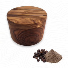 Dose mit Deckel, Vorratsdose, Gewürzdose, Kräuterdose, Olivenholz Handarbeit