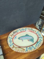 splash by siddhia hutchinson Turkey Platter The Essex Collection Trout