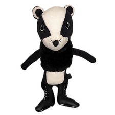 h&m Stofftier Hermelin Plüsch Figur Frettchen Schwarz Katze rare goth lack leder