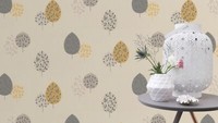 Rasch Tapete Casablanca 309508 Gelb Grau Beige Stylisch Grafisch Baum