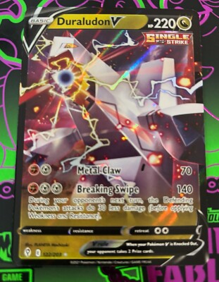 drayden pokemon card Duraludon V 122/203 Ultra Rare Evolving Skies Pokémon TCG Near Mint