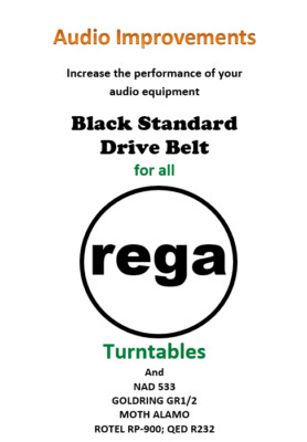 Rega Drive Belt Rega Planar NAD Goldrind 1 2 Moth Alamo - (pair) NEW