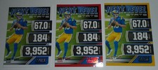 Jared Goff 2021 Score Next Level Stats insert lot of 3 -RED -GOLD -base 