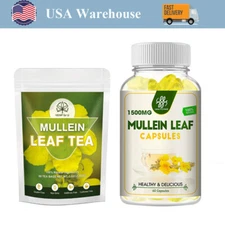 Mullein Leaf Tea Mullein Leaf Capsules Lung Cleansing Breathing Cough Relieve
