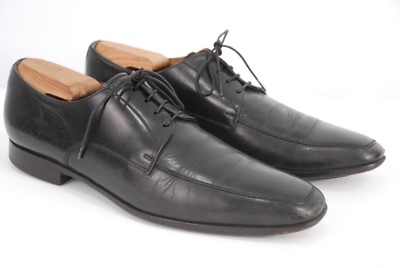 Santoni Apron Toe Oxford Shoes Mens Size US 10 D Black Leather Santoni Atwood Apron Toe Derby Lace Up Black Leather Dress  main image 2