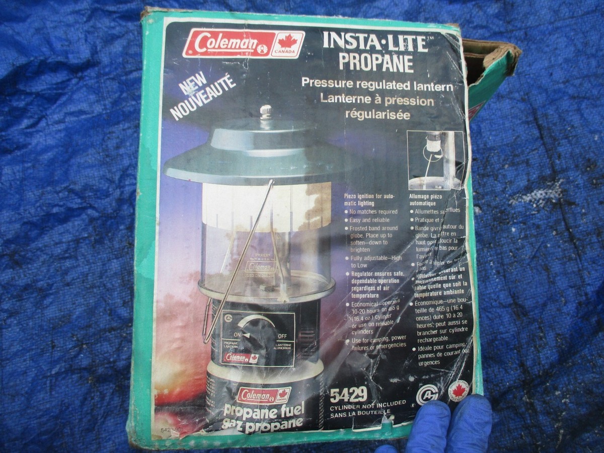 Vintage Coleman Insta lite 2000 propane lantern 5429-701 with box