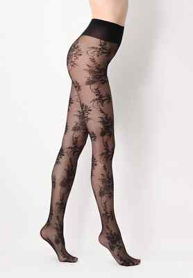 3 Pack:Oroblu Sheer Tights Floral Lace Effect Lacelike 30 den