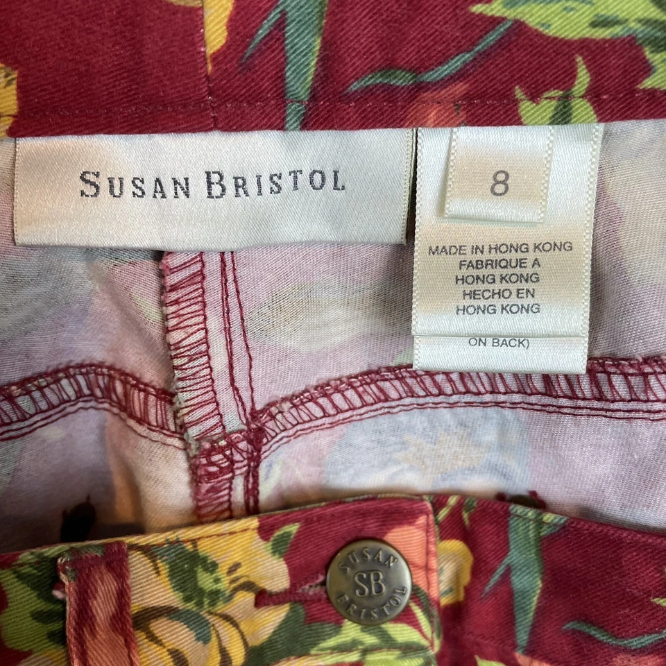 Vintage Susan Bristol Jeans Women’s 8 High Rise Floral Denim Pants Multicolor - Image 3 of 4