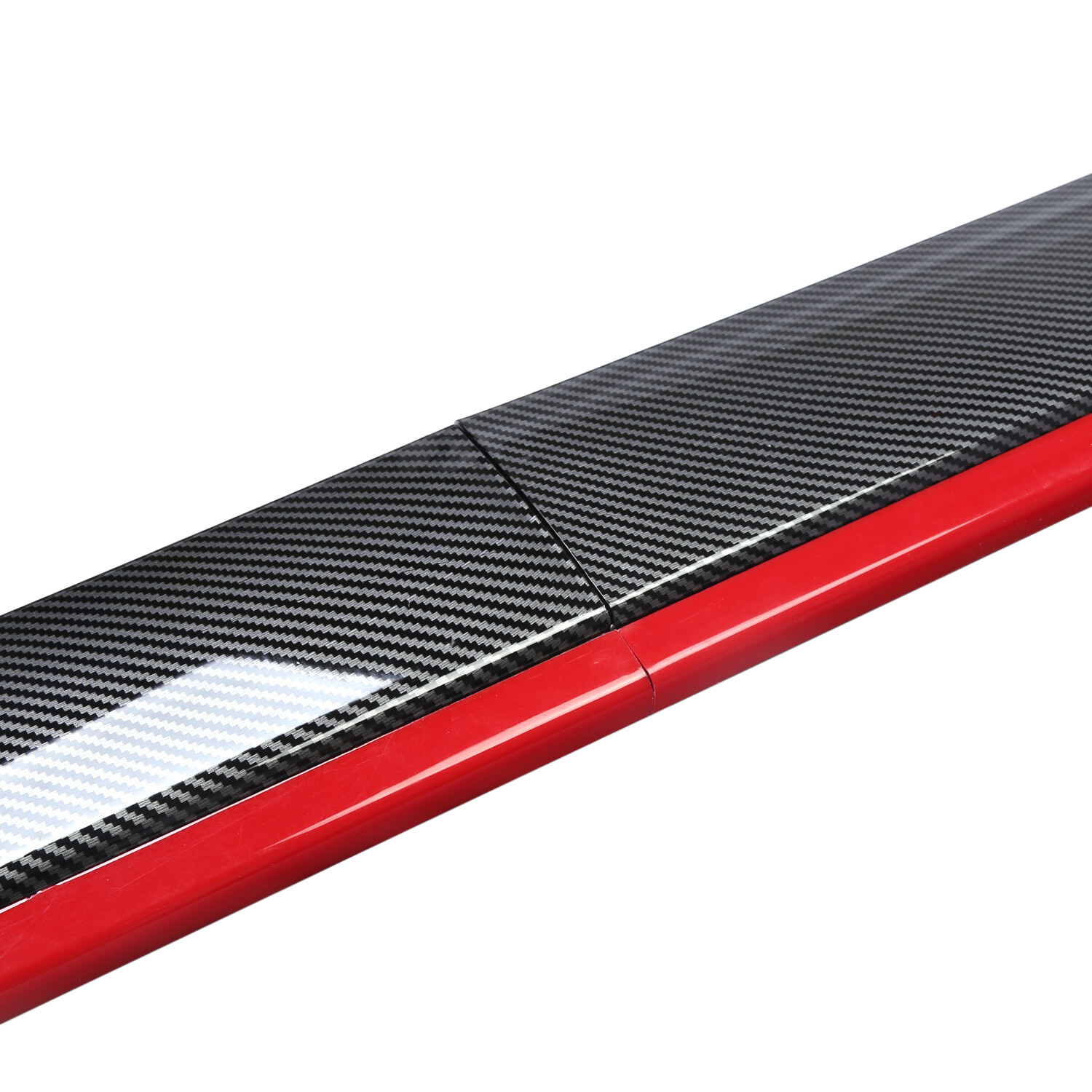 For Maserati GranT Carbon Fiber Look 86.6" Side Skirt Extension Spoiler Splitter