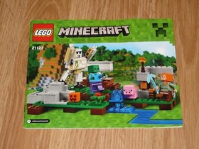 Lego Minecraft The Iron Golem Set # 21123 Complete with Original Instructions