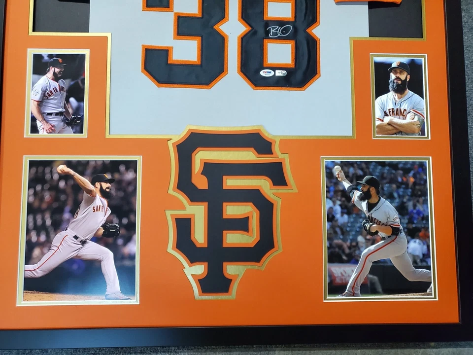 FRAMED SAN FRANCISCO GIANTS BRIAN WILSON AUTOGRAPHED SIGNED JERSEY PSA/MLB HOLOS - Image 2 of 4