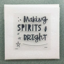 Making Spirits Bright B1627 CTMH Close to My Heart Acrylic Stamps set  Christmas