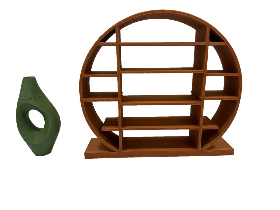 Muebles para muñecas escala 1/6 ESTANTERÍA para casa de muñecas Barbie impresos en 3D - marrón Foto 2 de 3