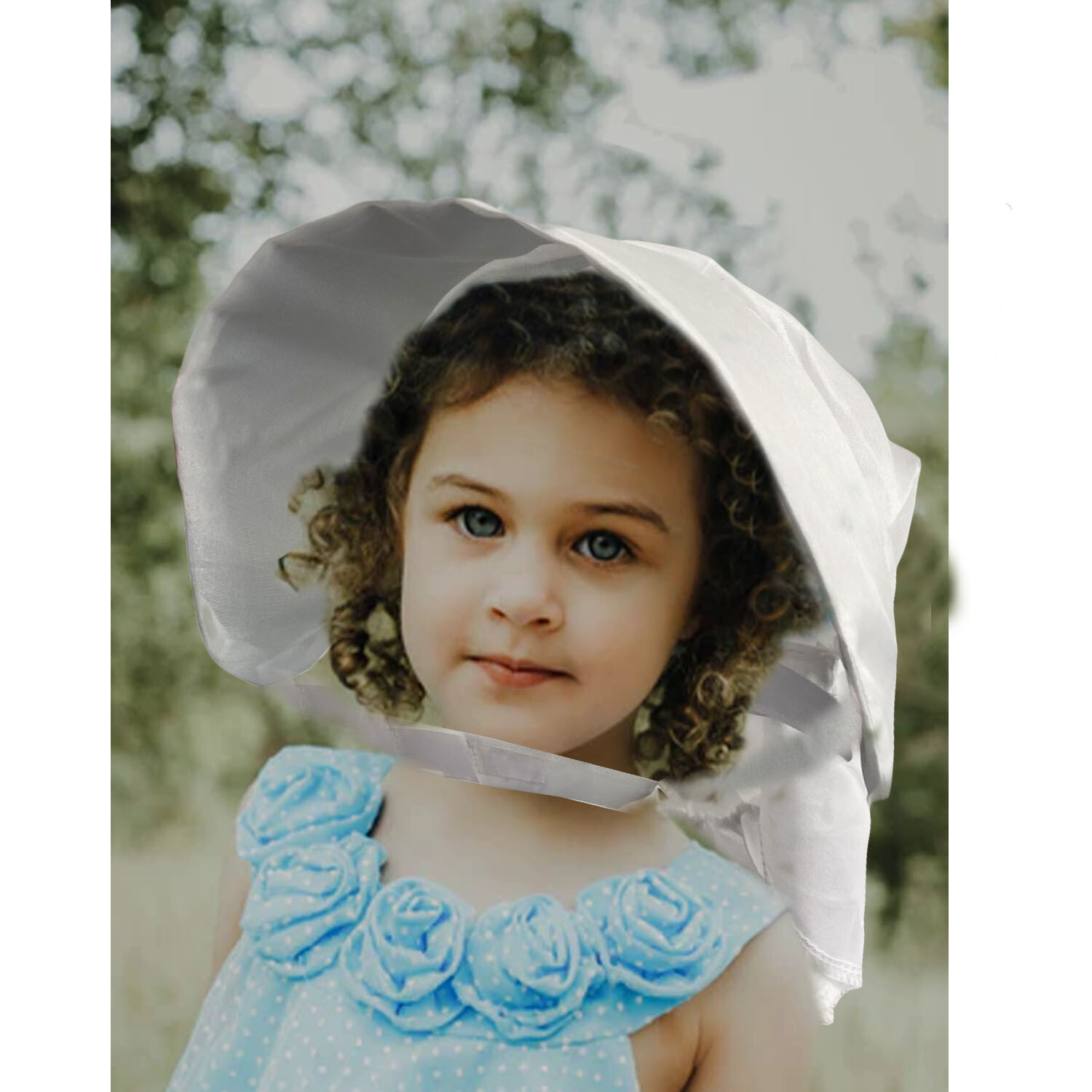 Girls White Victorian Hat Book Week Childrens Fancy Dress