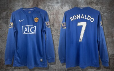 #ad Vintage Manchester United 2008 Away Jersey with Badge Ronaldo Free Shipping $60.00