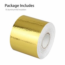 2 33ft Gold Intake Heat Reflective Tape Wrap Self-adhesive High Temperature Usa