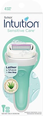 Schick Intuition Naturals Razor Sensitive with Aloe, Plus 2 Womens Razor Refills