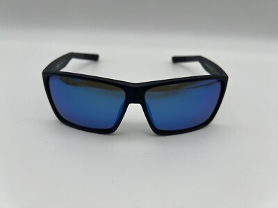 NEW Costa Del Mar RINCON Polarized Sunglasses Matte Black / Blue Mirror Glass
