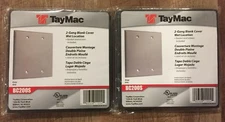 (LOT OF 2) Taymac BC200S 2 Gang Weatherproof Metallic Device Cover Blank Gray