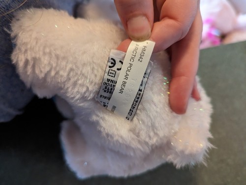 Ganz Webkinz Arctic Polar Bear Plush Stuffed animal White Blue nose and feet 9in - Picture 6 of 10