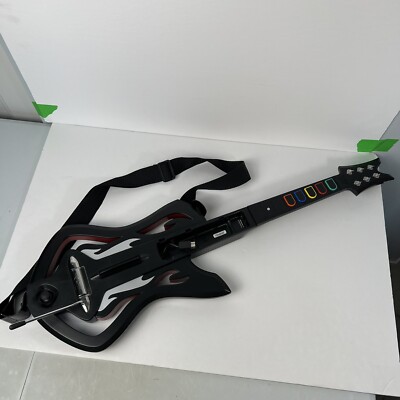 Wii Guitar Hero Warrior of Rock Guitar Controller Wireless TESTED 