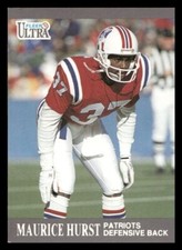 1991 Ultra #97 Maurice Hurst New England Patriots