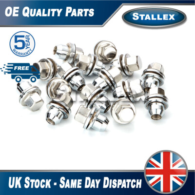 Stallex 16x Edelstahl Radmuttern für Land Rover Discovery | Range Rover An