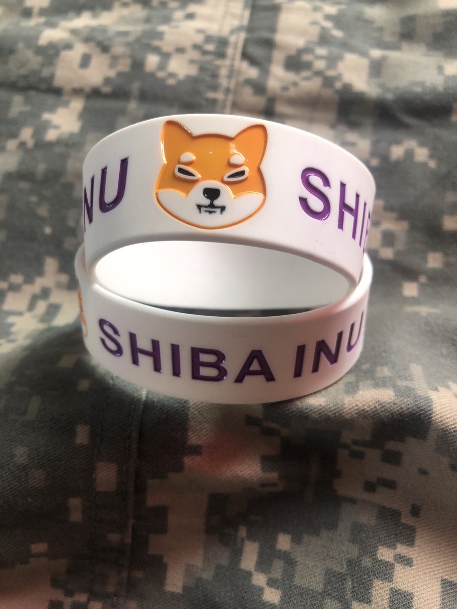 1x SHIBA INU Silicone Bracelet 1” Wide Veteran Operated