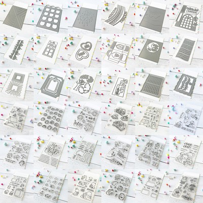 Cute Animal Background Metal Cutting Dies Clear Stamps for DIY Scrapbooking Card