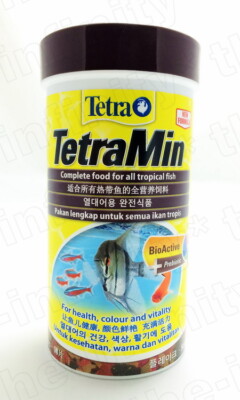 TETRA MIN COMPLETE TROPICAL FISH FOOD HEALTH COLOR FLAKES BIO ACTIVE PREBIOTIC