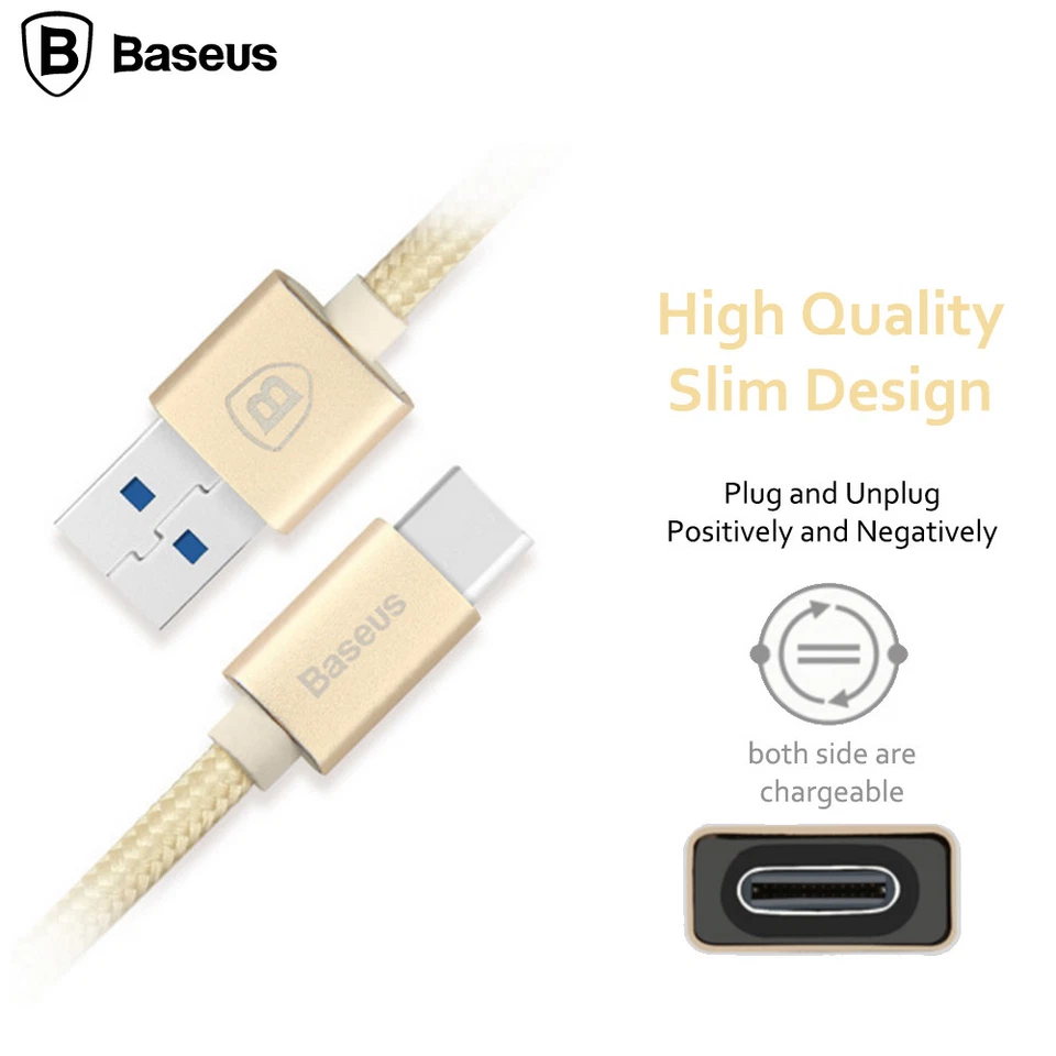 USB Type C 1M 3.3ft Nylon Braid Cable Charger Data Sync Cord For Galaxy Phone - Image 2 of 4