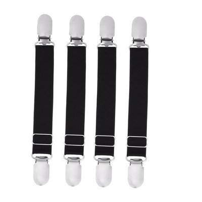 4PCS/ 2Pairs Adjustable Stocking Clip Suspenders Garter Belts Elastic Garter ...