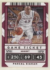 2020 Panini Contenders Draft Picks Variation Game Ticket Red Pascal Siakam 05il