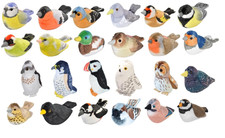 NEW WILD REPUBLIC RSPB BIRD REAL LIFE CALL PLUSH CUDDLY SOFT TOY TEDDY BEAR