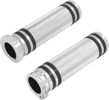 HDBUBALUS Motorcycle 1" Hand Grips Handlebar Fit for Harley Chrome 