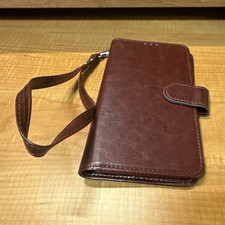 Brown Wallet Folio Flip Phone Case Cover with...