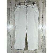 LRL Ralph Lauren Pants Size 16 36x28.5 White Catlin Straight Leg High Rise