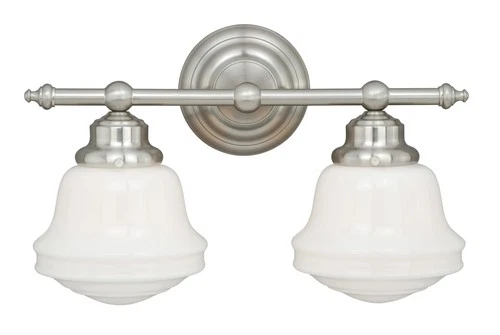 Vaxcel Lighting W0168 Huntley 2 Light Vanity Light - Nickel - Picture 1 of 6