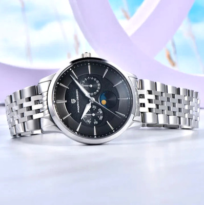 40MM PAGANI DESIGN Quartz Luxury Watch Men's Moon phase Stainless Waterproof NEW
