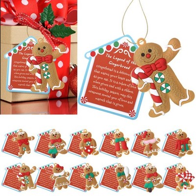 Syhood 12 Set Legend of the Gingerbread Man Christmas Ornaments Multi Color